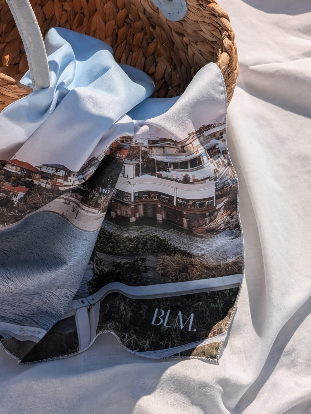 La Perouse printed microfibre tea towel — Coastal Collection, Brené La Maison