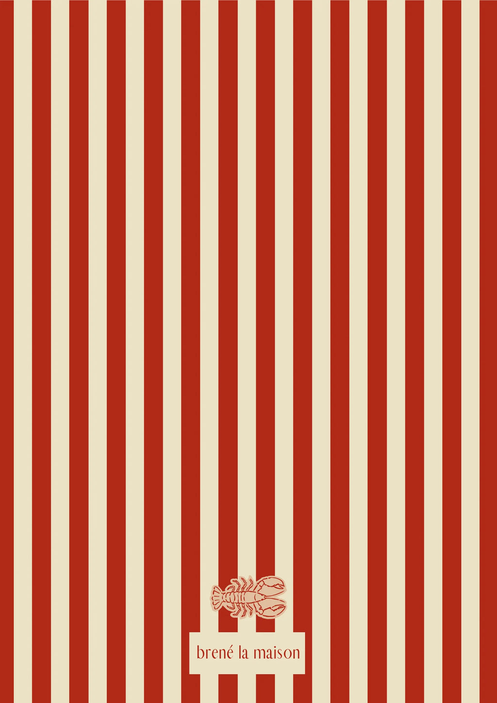 Bordeaux Stripe printed microfibre tea towel — Provence Collection, Brené La Maison