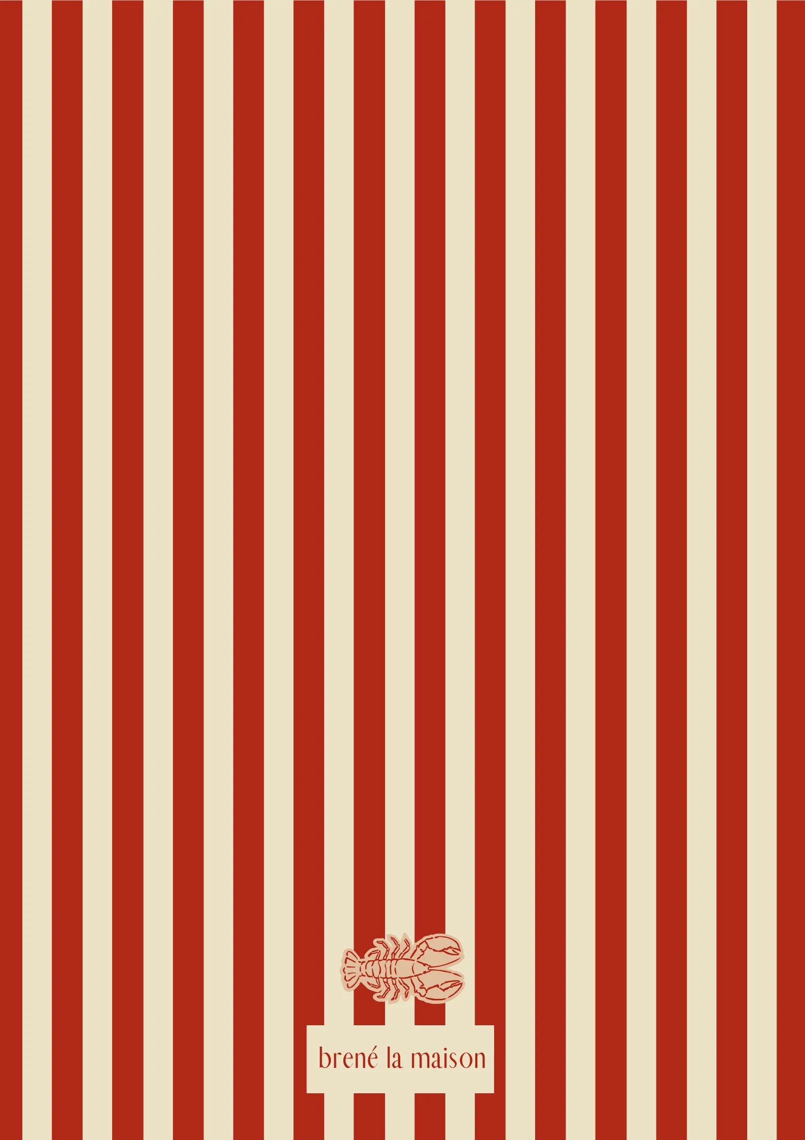 Bordeaux Stripe printed microfibre tea towel — Provence Collection, Brené La Maison