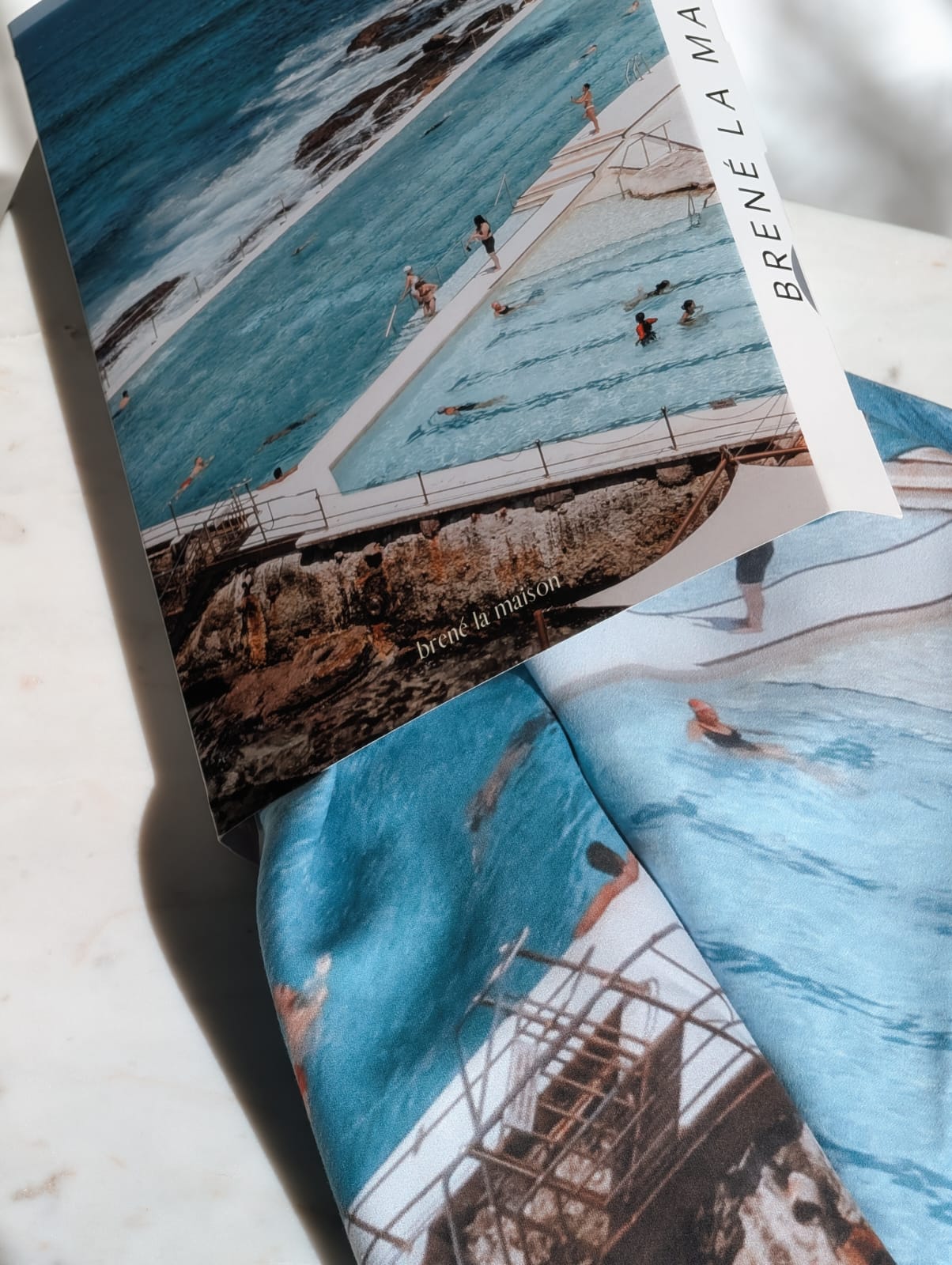 Bondi Icebergs printed microfibre tea towel — Coastal Collection, Brené La Maison